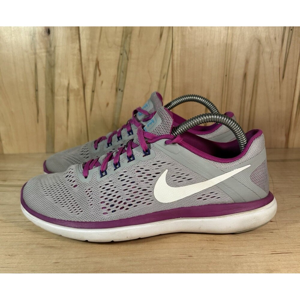 Nike Flex 2017 RN Running Shoes Women's Size 9 Gray Purple Sneakers